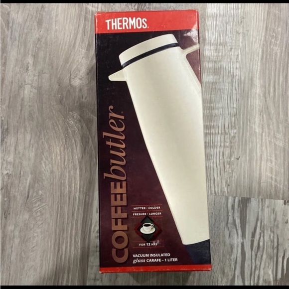 Vintage Thermos Coffee Butler Carafe Insulated 1 Liter Capacity (1013/50) White - Picture 11 of 11
